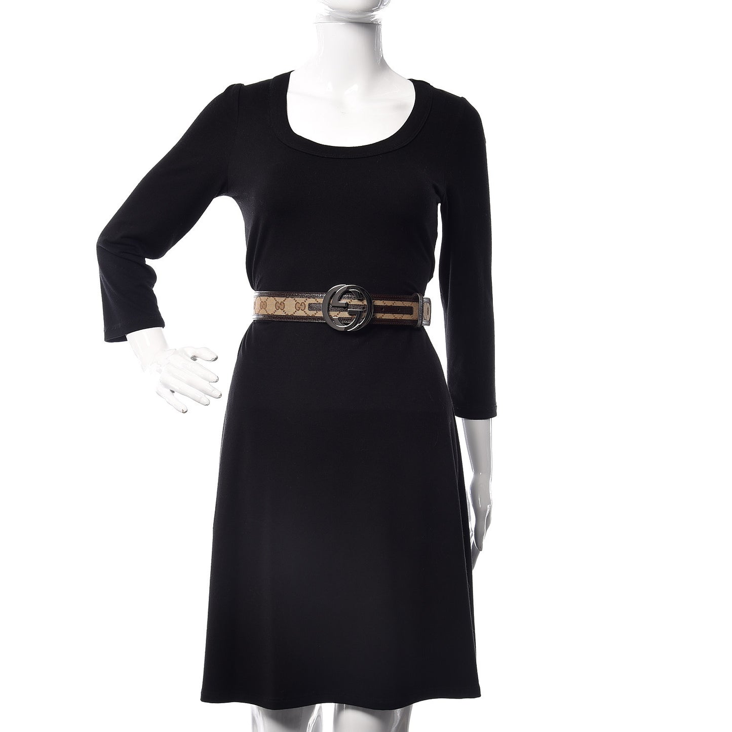 Monogram Interlocking G Belt 80 32 Dark Brown