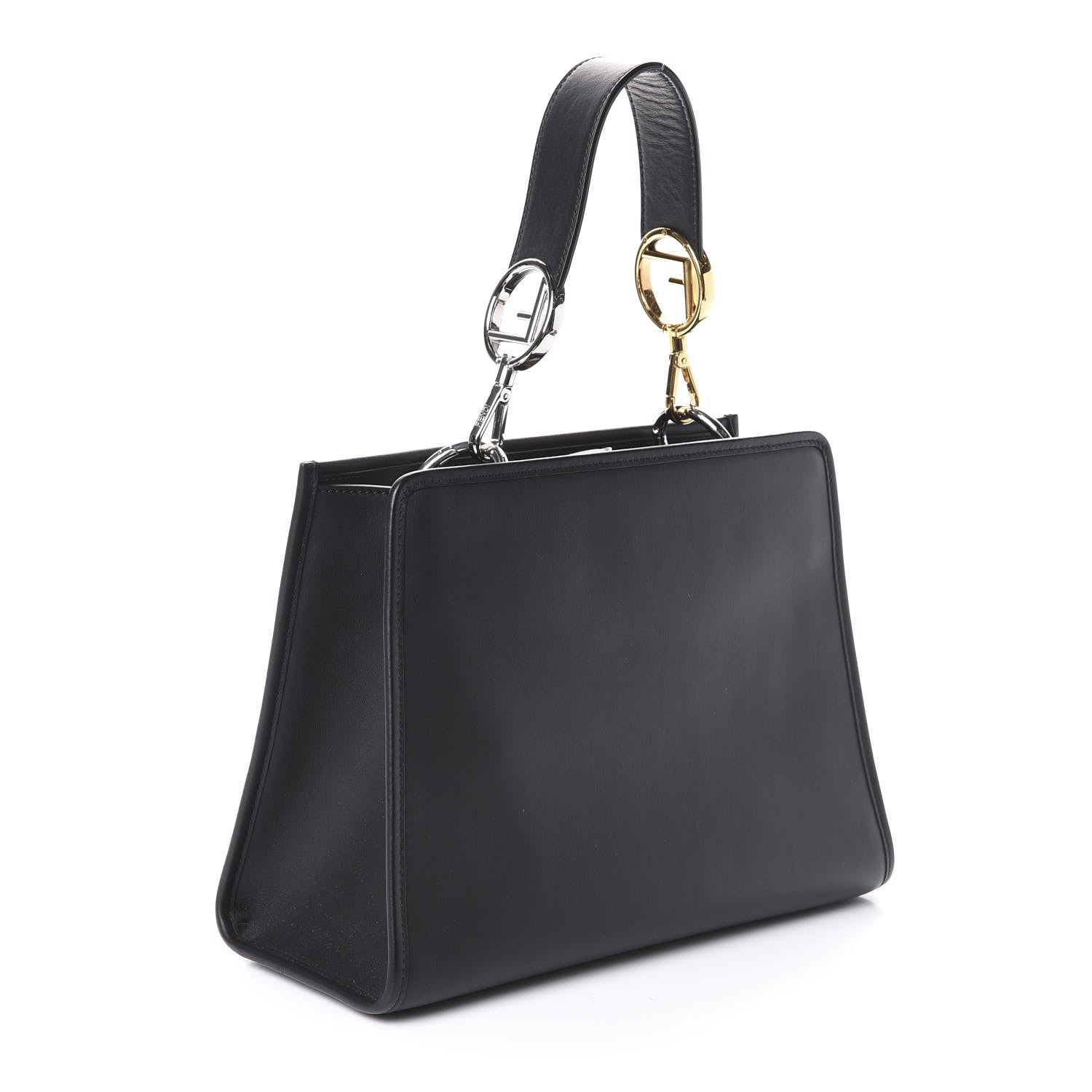 Fendi Vitello Century Opaco F is Fendi Small Runaway Satchel Black 3 of 9