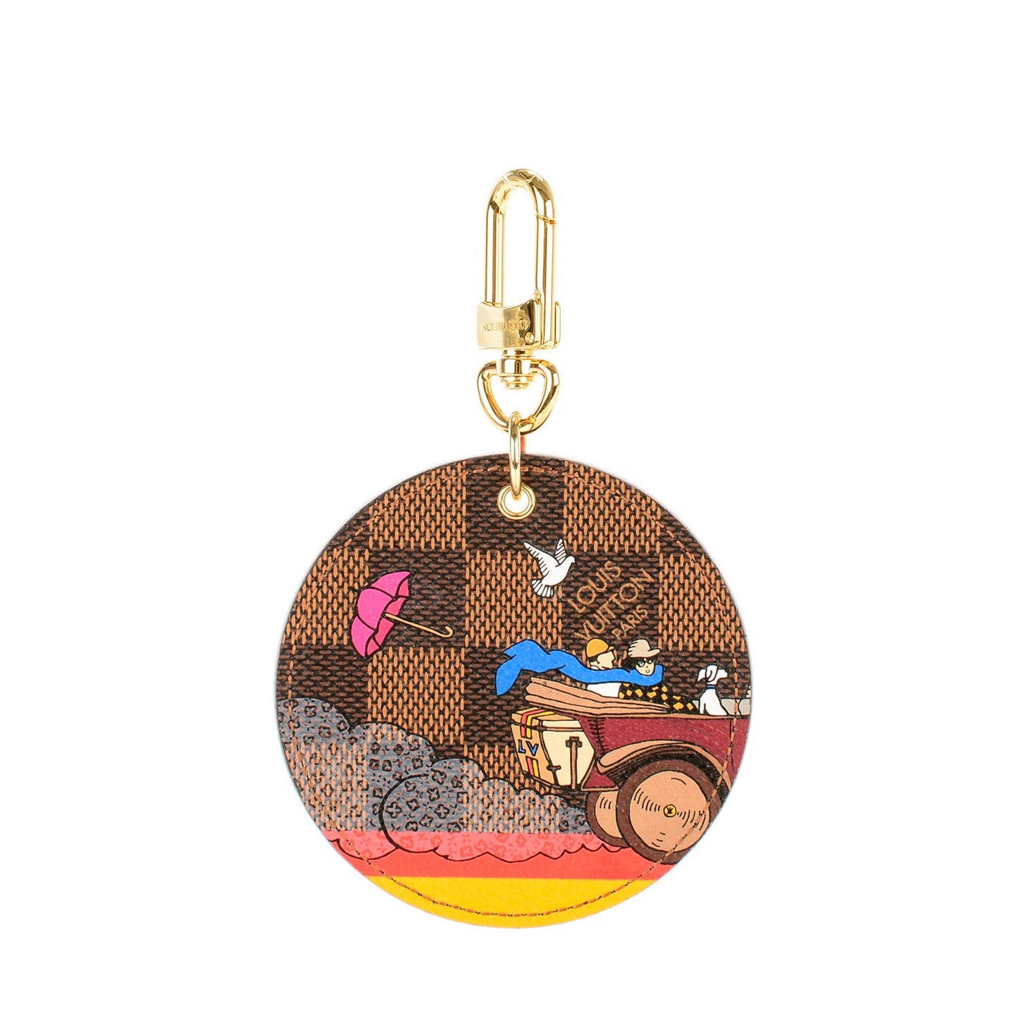 Damier Ebene 2015 Christmas Animation Bag Charm Key Ring