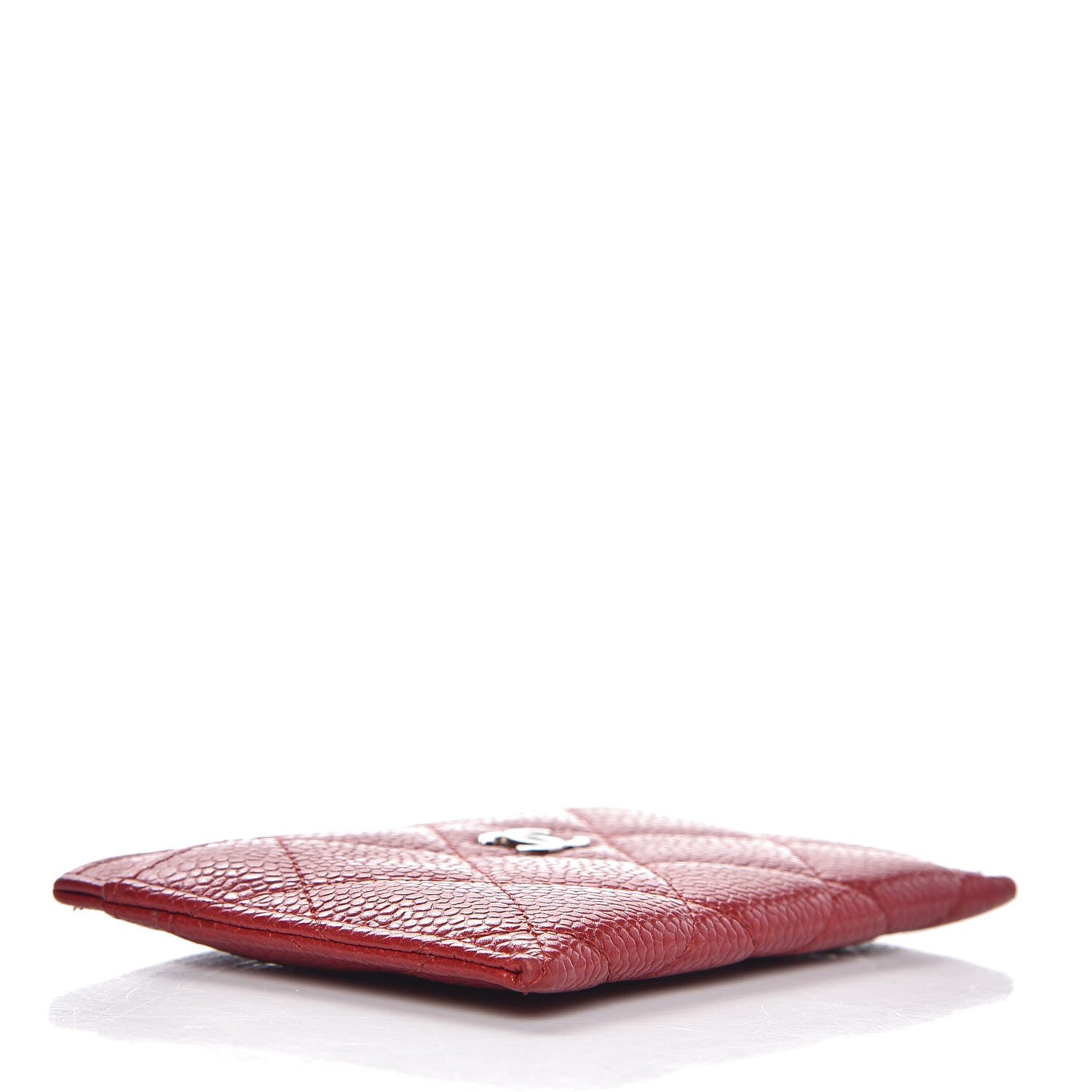Chanel Caviar Quilted Card Holder Red 4 of 9