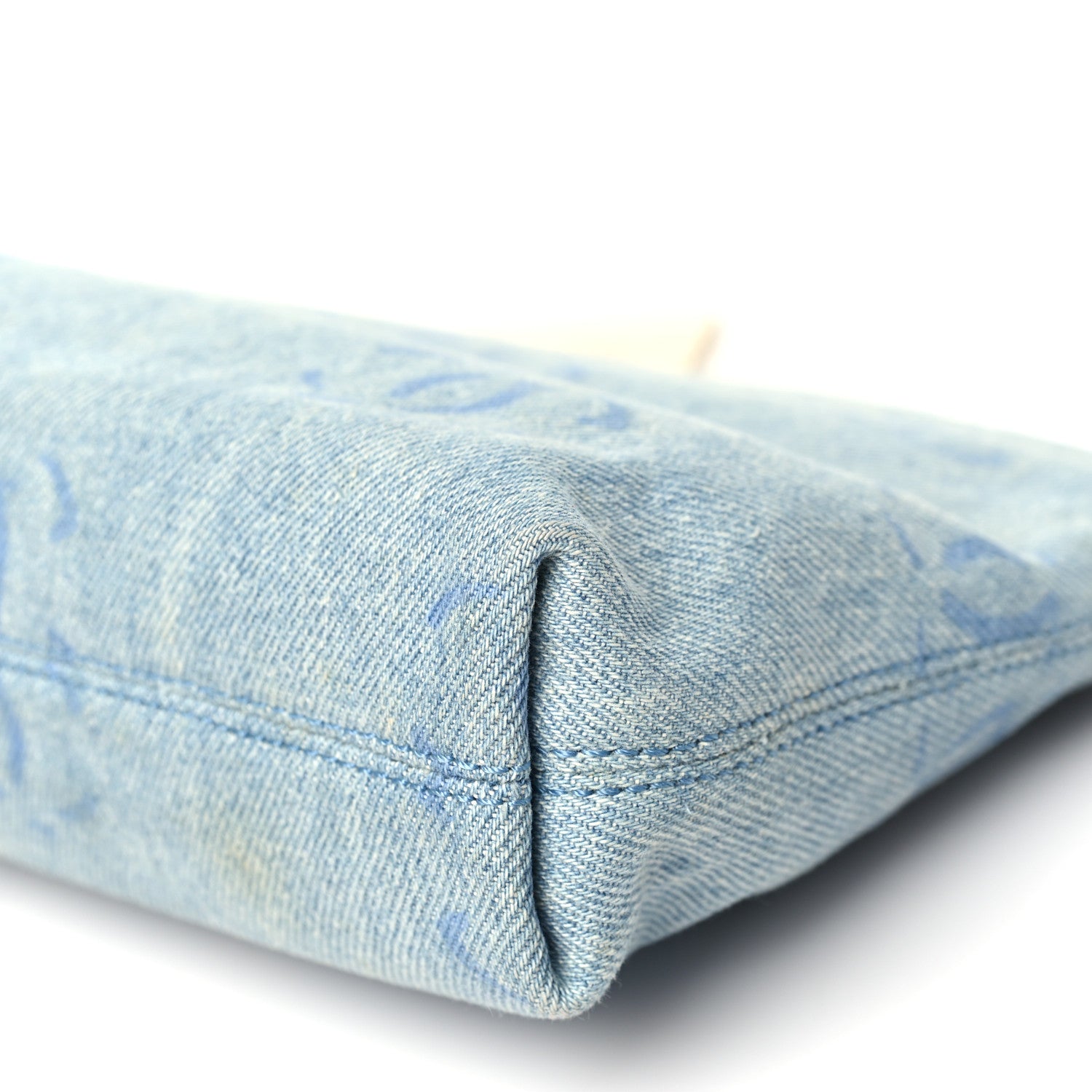 Chanel Denim CC Cosmetic Pouch Blue 10 of 12