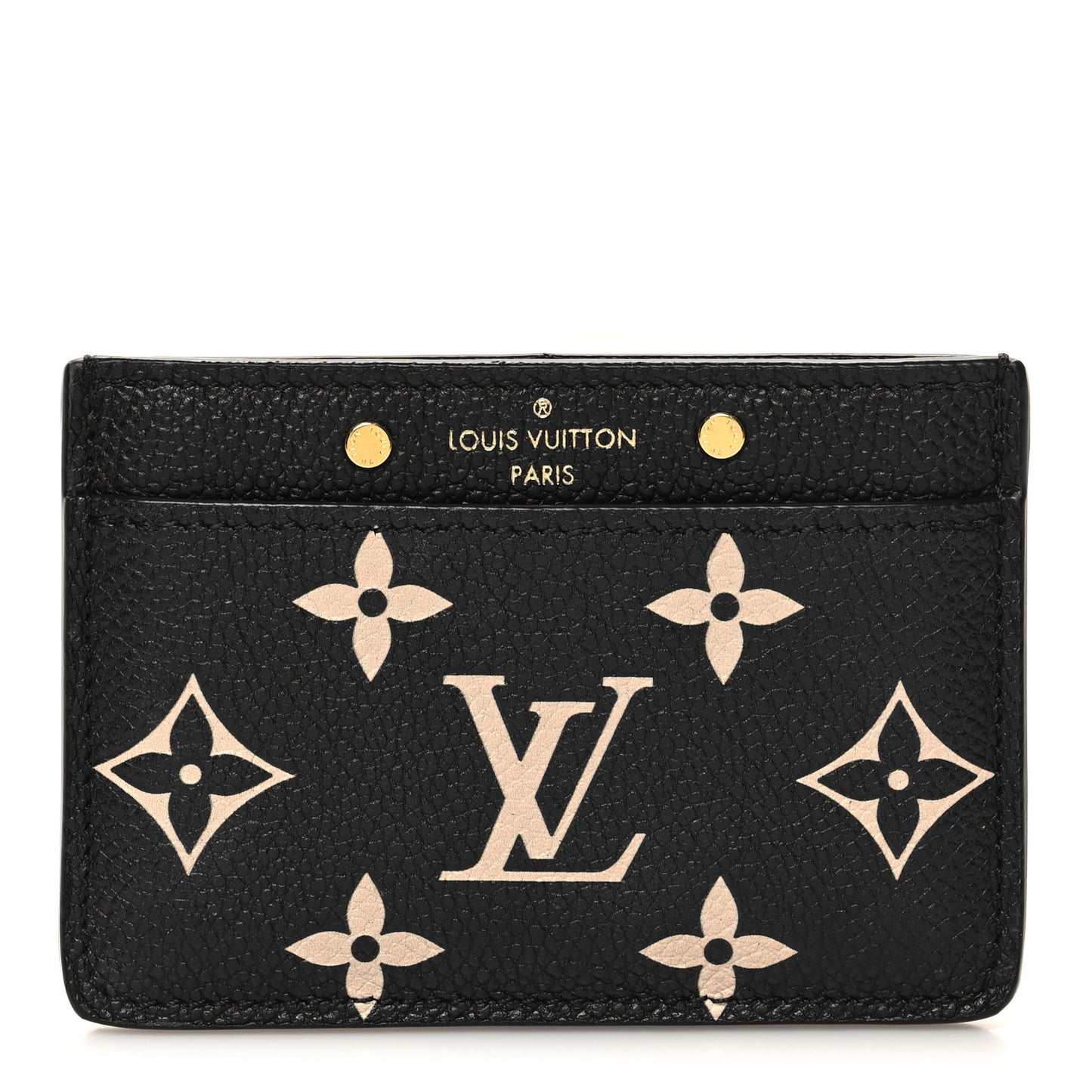 Empreinte Card Holder Black Beige