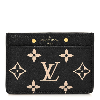 Louis Vuitton Empreinte Card Holder Black Beige 1 of 8