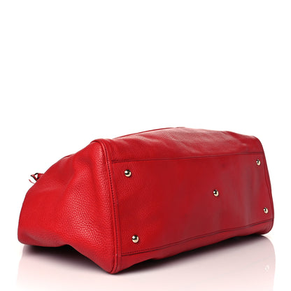 Gucci Pebbled Calfskin Large Soho Shoulder Bag Red 4 of 13