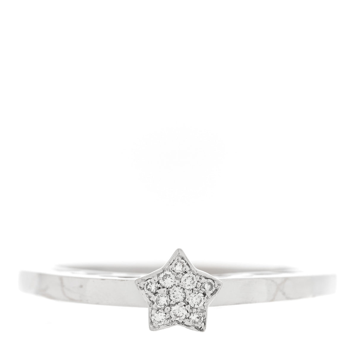 18K White Gold Diamond Star Pave Ring 60 9