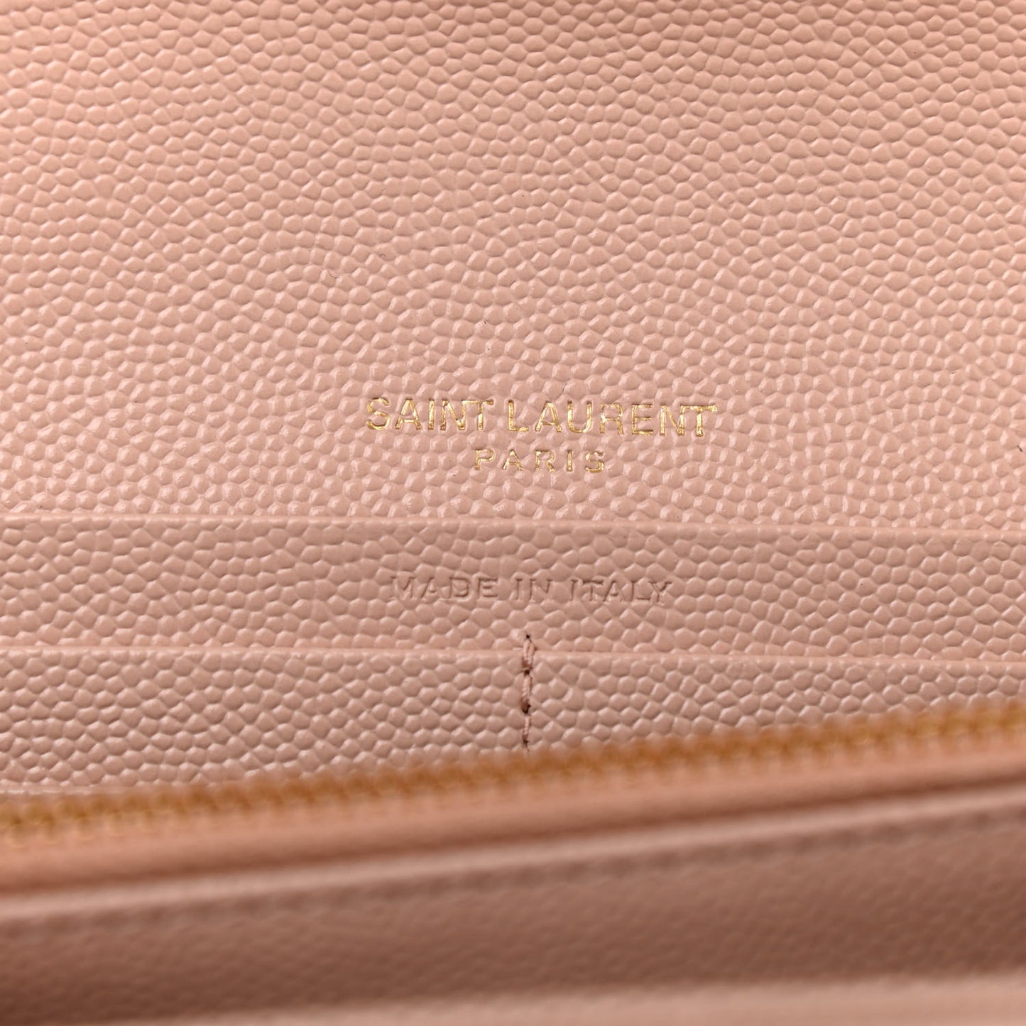Grain De Poudre Matelasse Chevron Monogram Wallet Pale Pink
