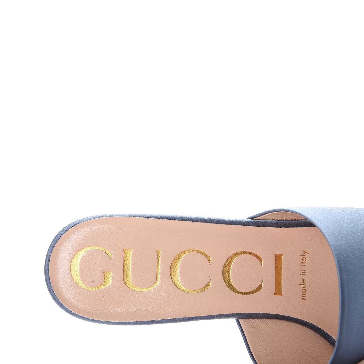 Gucci Silk Satin Crystal Embellished Bow Mules 38 Carta Zucchero 8 of 11