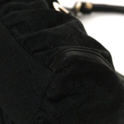 Gucci Monogram Medium D Gold Ring Hobo Black 12 of 15