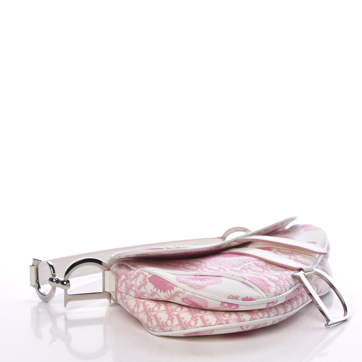 Christian Dior Monogram Floral Saddle Bag Pink 4 of 18