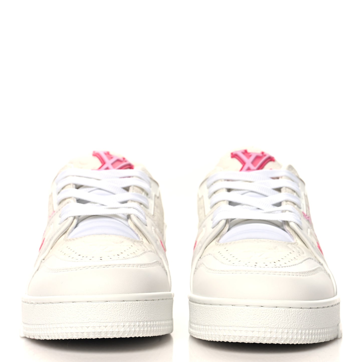 LV X TM Embossed Monogram Cherry Blossom LV Trainer Sneakers 37 White