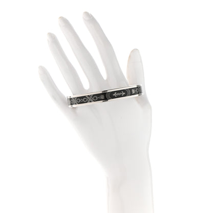 Hermes Enamel Printed Narrow Grand Apparat Bracelet Black 2 of 6