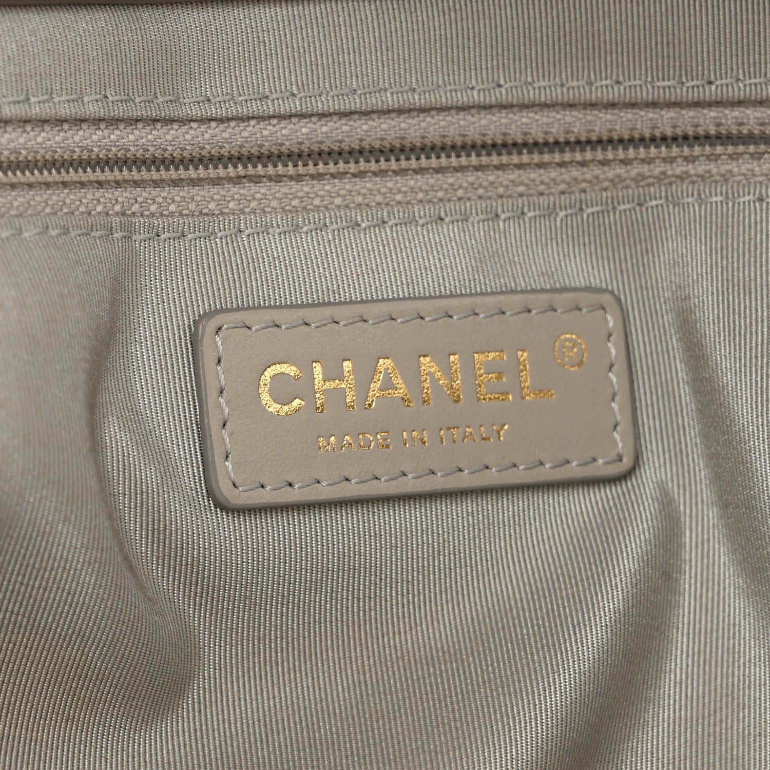 Chanel Bullskin Stitched Large Shopping Bag Grey 6 of 14