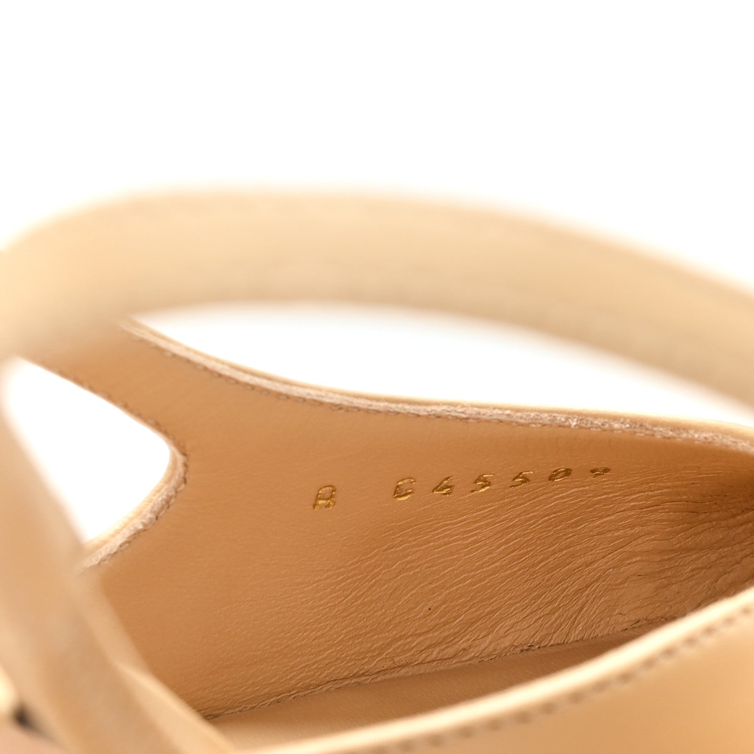 Chanel Goatskin Grosgrain Cap Toe CC Slingback Pumps 37 Beige Black 9 of 9