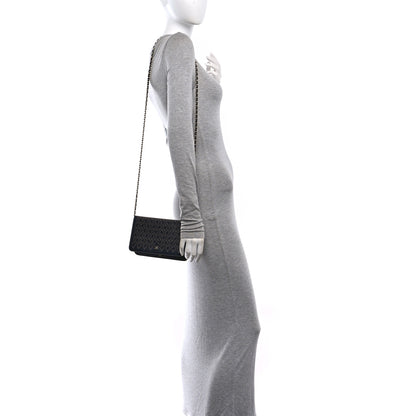 Chanel Lambskin Studded Wallet on Chain WOC Grey 2 of 15