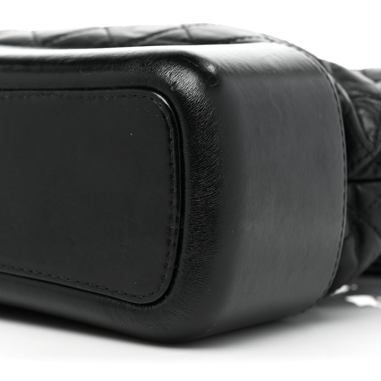 Aged Calfskin Quilted Medium Gabrielle Hobo Black