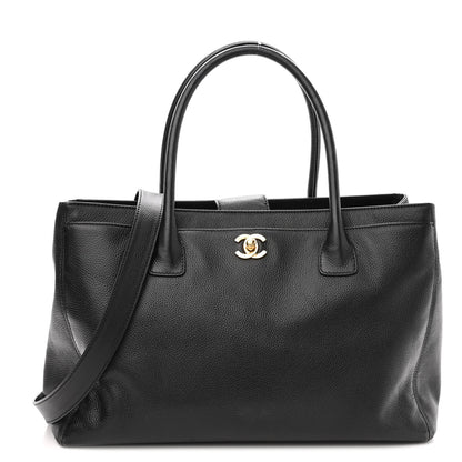 Chanel Calfskin Cerf Executive Shopper Tote Black 1 of 9
