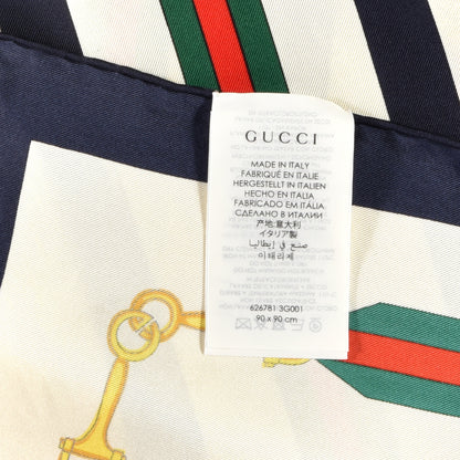Gucci Silk Interlocking G Horsebit Scarf Ivory 4 of 4