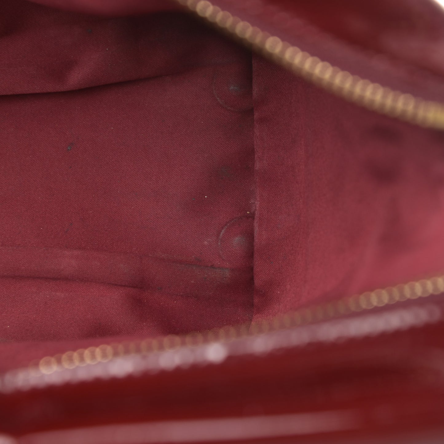 Patent Quilted Mini Manor Tote Dark Red