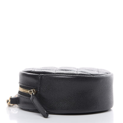 Chanel Caviar Quilted Round Clutch With Chain Black 4 of 9