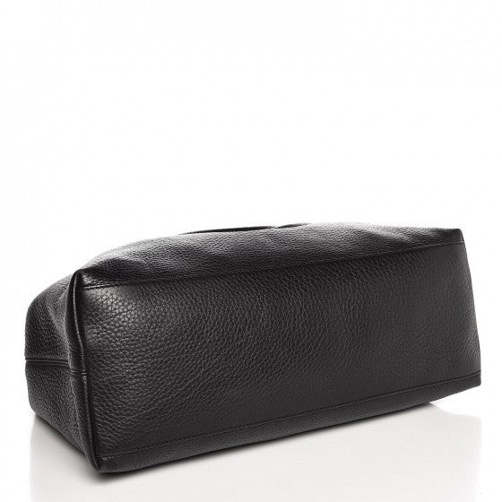 Gucci Pebbled Calfskin Medium Soho Chain Shoulder Bag Black 4 of 9