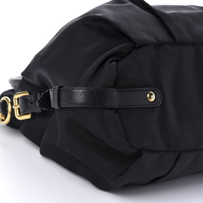 Prada Tessuto Nylon Jacquard Logo Tote Black 7 of 10