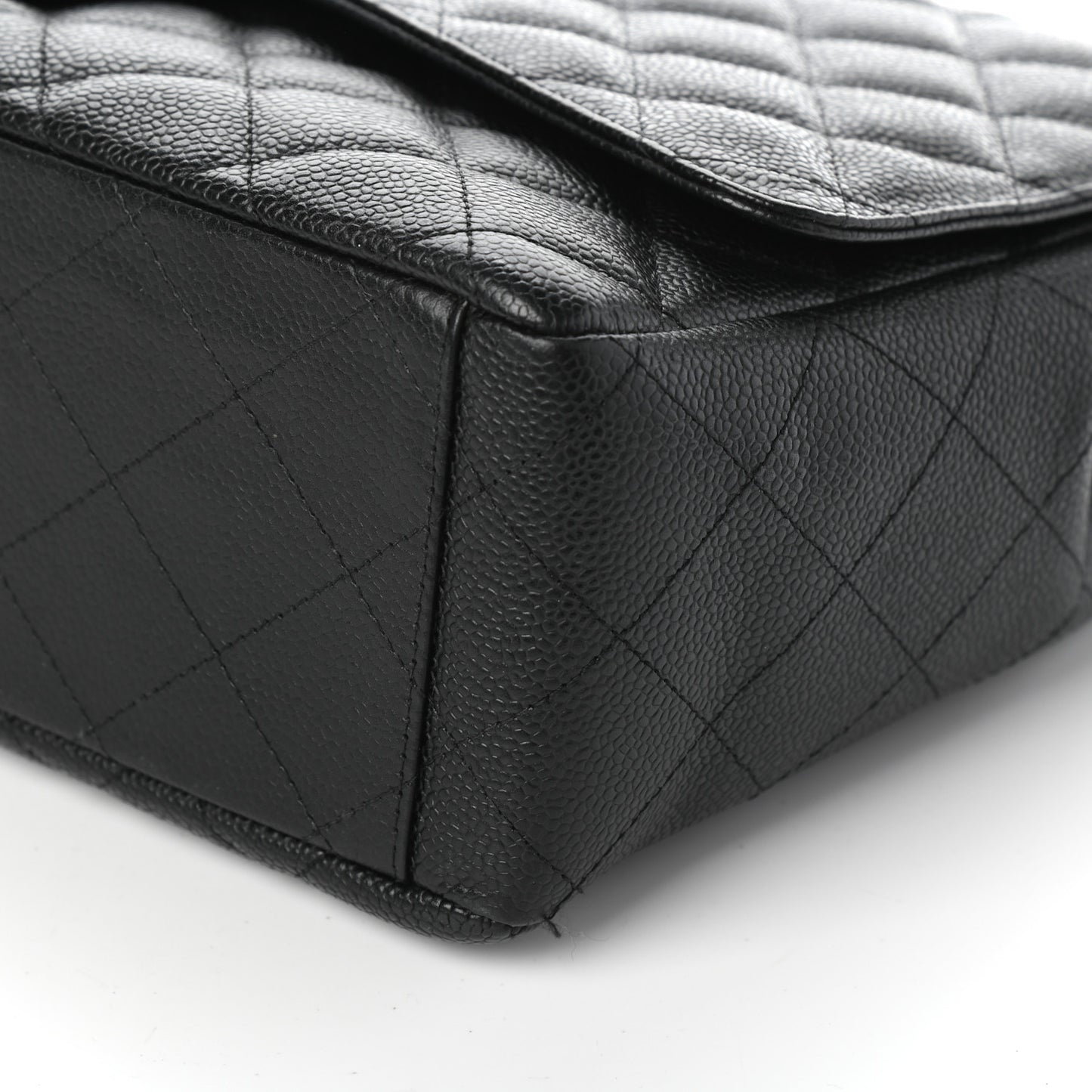 Caviar Quilted Maxi Single Flap Black