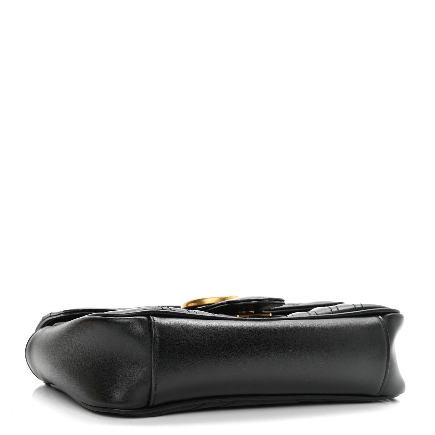 Calfskin Matelasse Mini GG Marmont Shoulder Bag Black