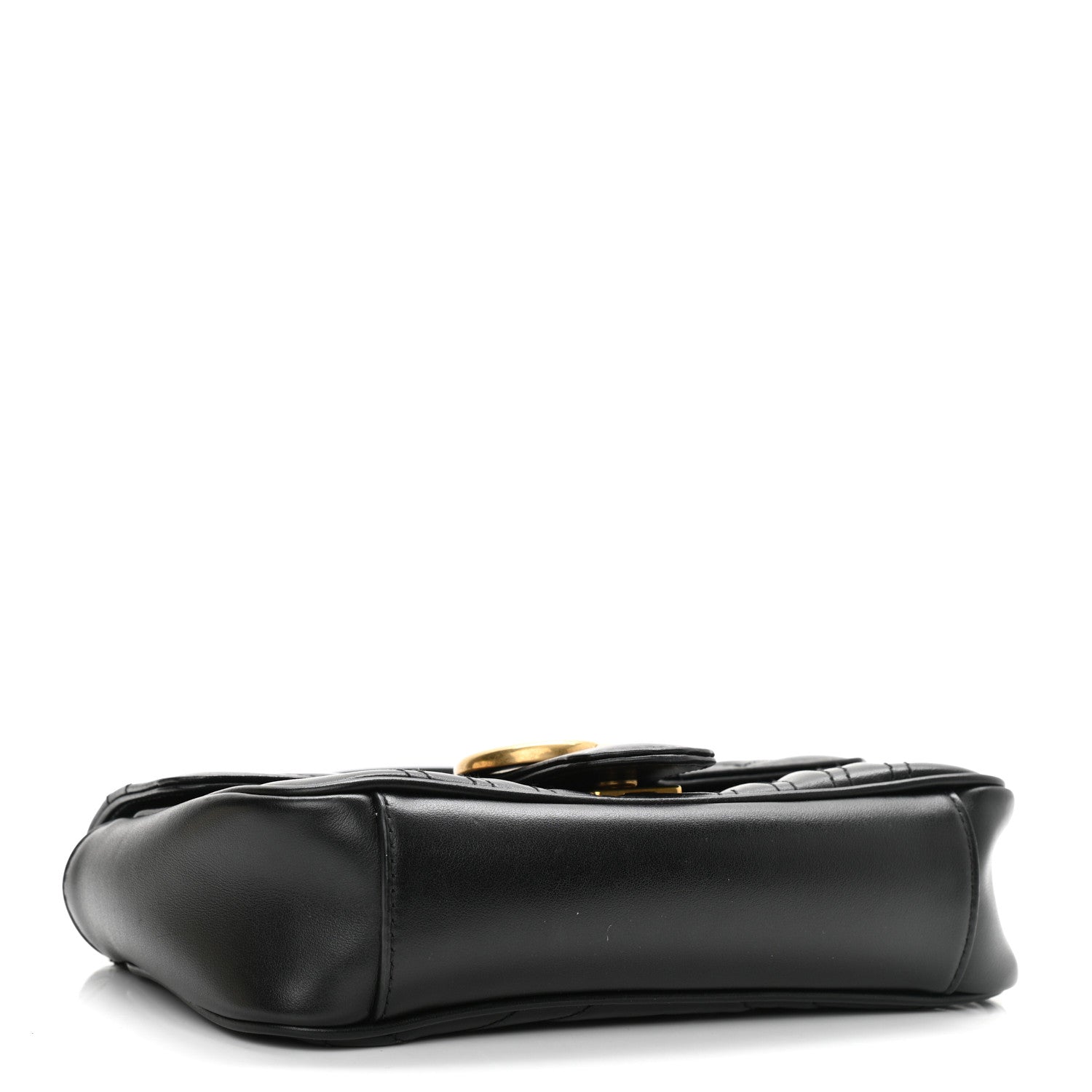Gucci Calfskin Matelasse Mini GG Marmont Shoulder Bag Black 4 of 9