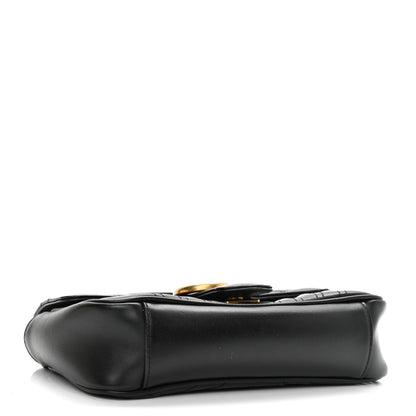 Gucci Calfskin Matelasse Mini GG Marmont Shoulder Bag Black 4 of 9