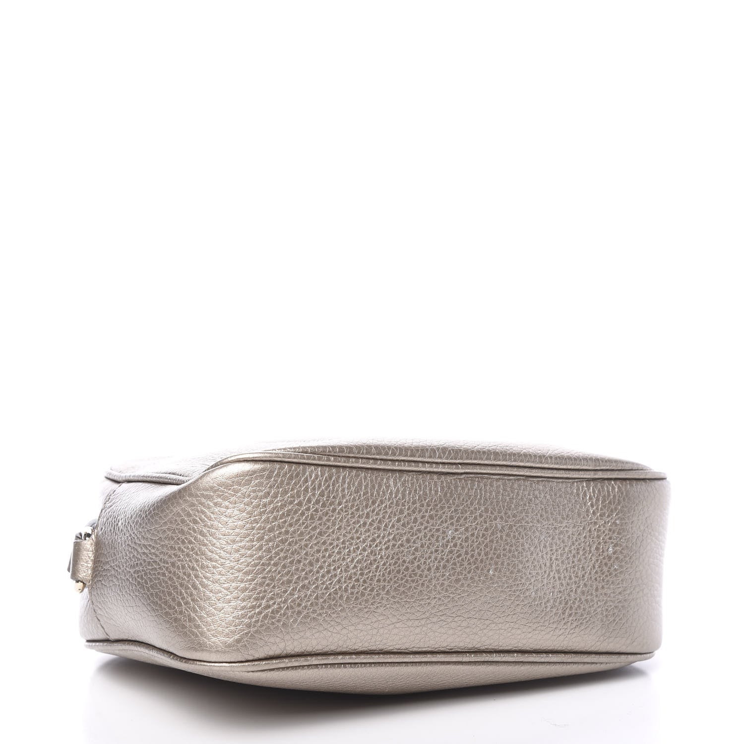 Gucci Metallic Pebbled Calfskin Small Soho Disco Bag Golden Beige 4 of 12