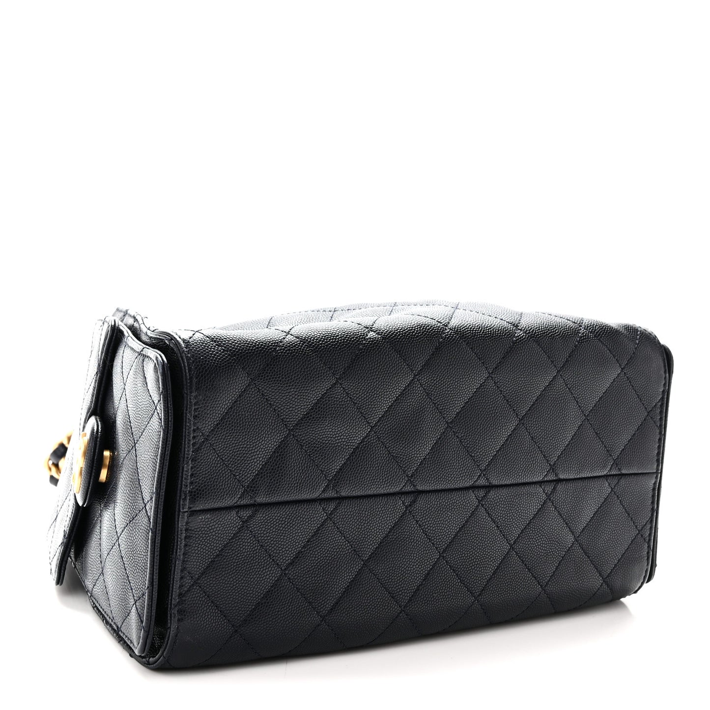 Caviar Quilted Small Chanel 25 Handbag Dark Navy
