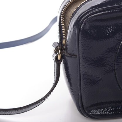 Gucci Vernice Naplack Small Soho Disco Bag Uniform Blue 10 of 15