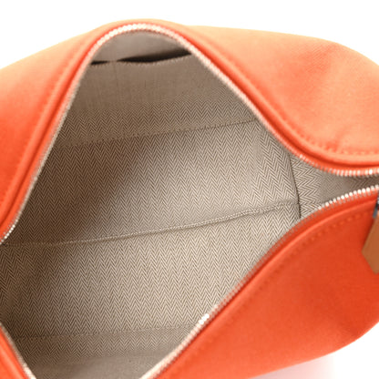 Hermes Canvas Small Bride-A-Brac Pouch Orange Burgundy 5 of 6