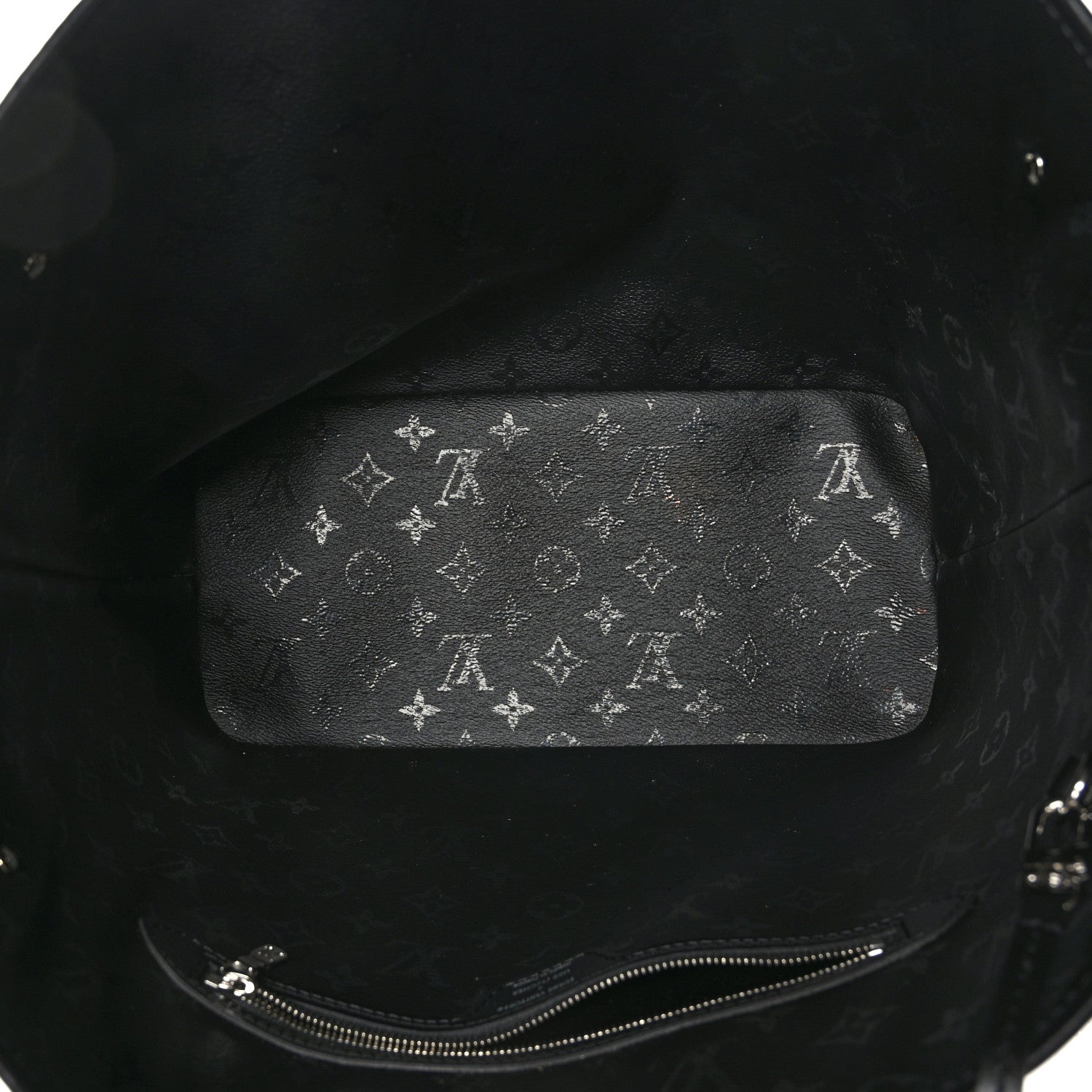 Louis Vuitton X UF Tufted Monogram Neverfull MM Black White 6 of 9