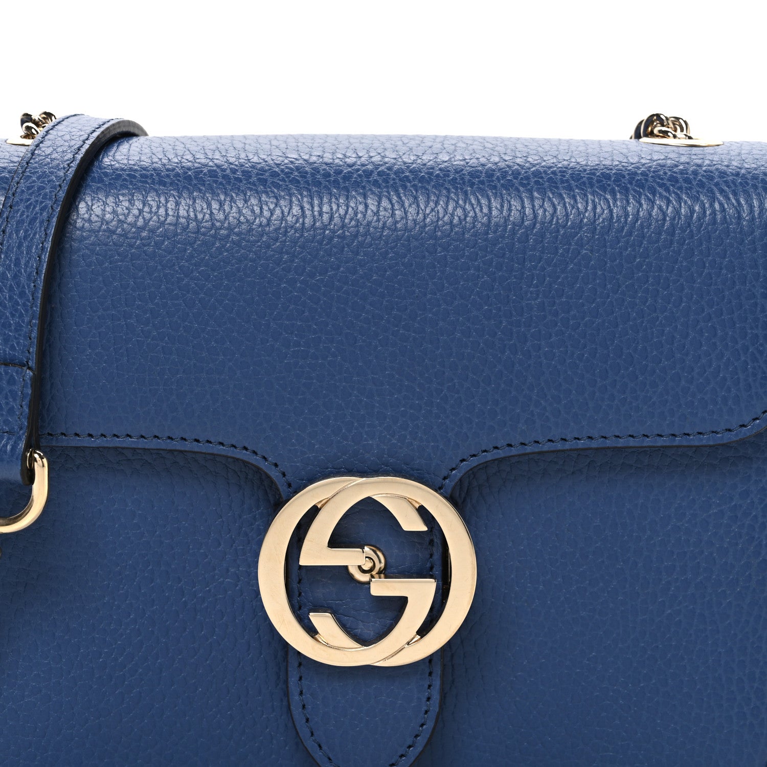 Gucci Dollar Calfskin Small Interlocking G Shoulder Bag Caspian 8 of 11