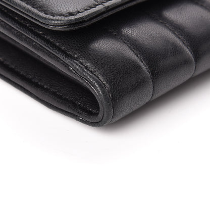 Saint Laurent Lambskin Matelasse Monogram Large Vicky Continental Wallet Black 8 of 11