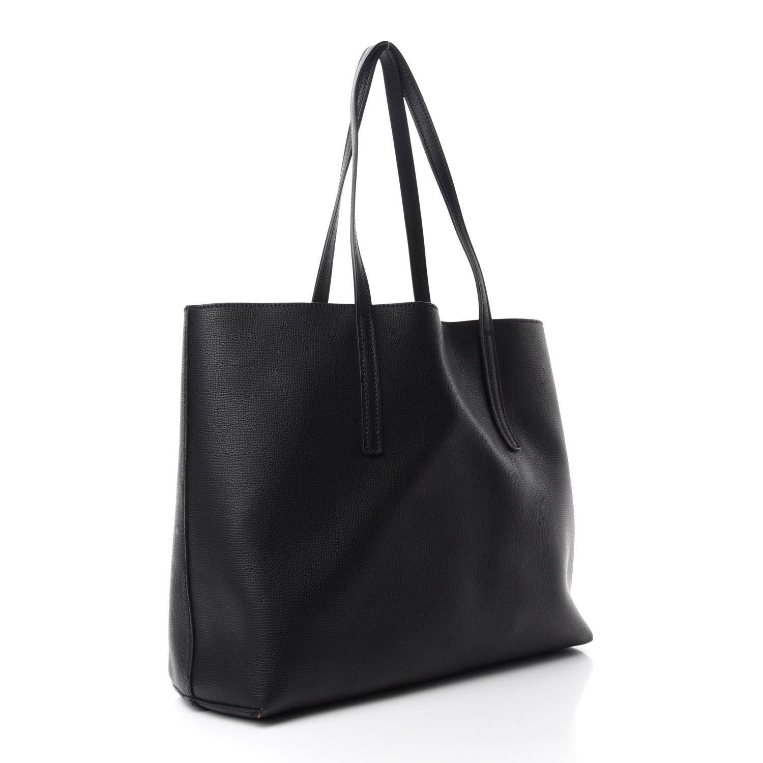 Fendi Vitello Vienna Enamel F is Fendi Shopping Tote Black Taupe 3 of 12