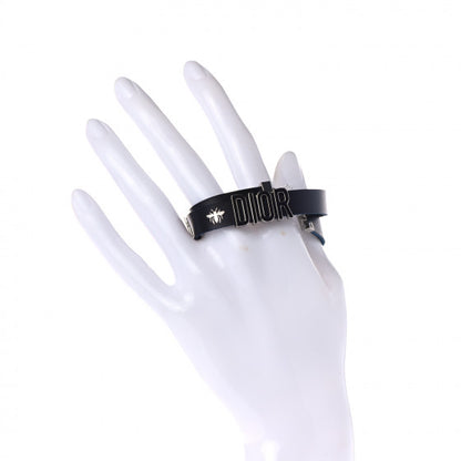 Christian Dior Calfskin Dior Bee Double Bracelet Black 2 of 5