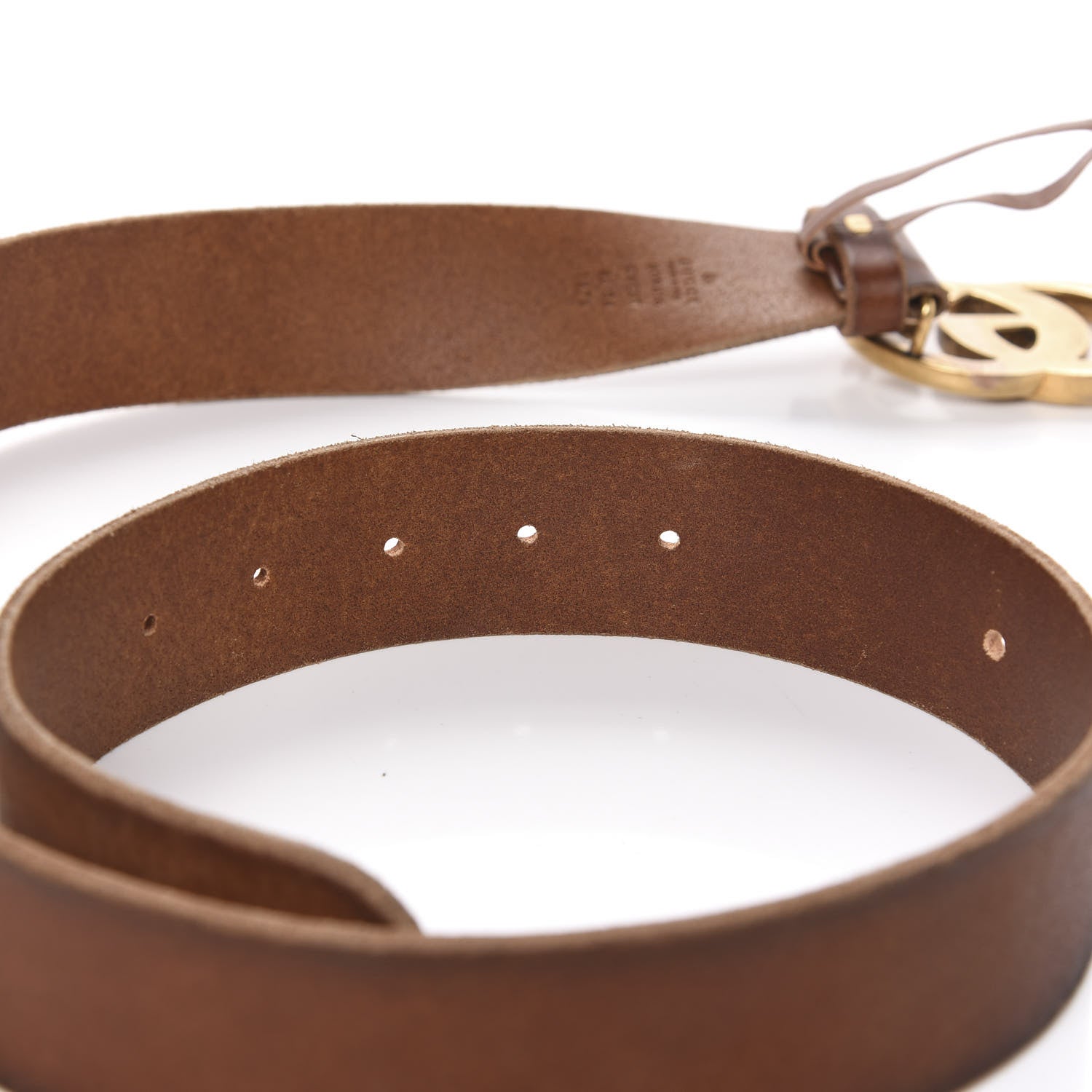 Gucci Faded Calfskin Double G 40mm Belt 85 34 Cuir 6 of 10