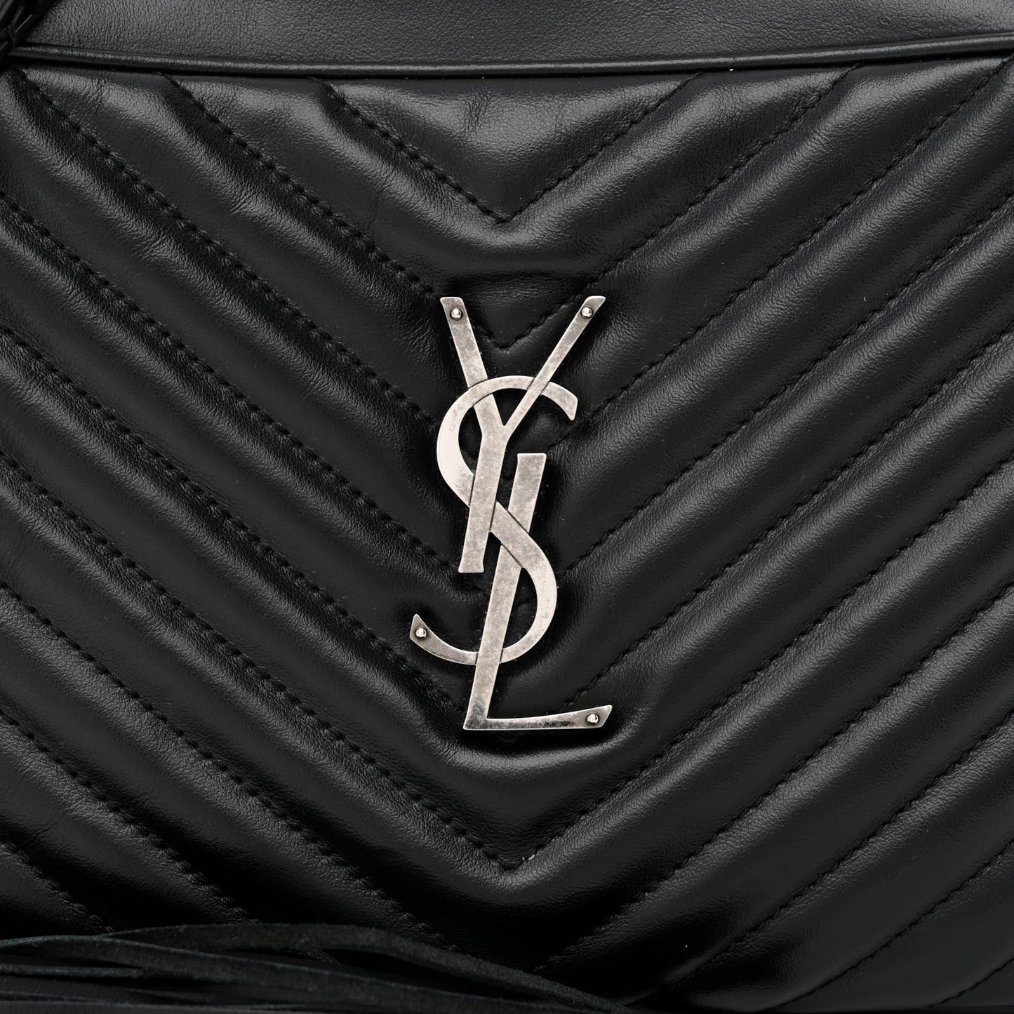 Calfskin Matelasse Monogram Lou Camera Bag Black