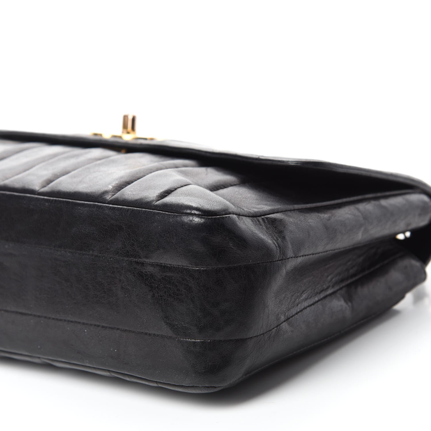 Chanel Lambskin Vertical Quilted Medium Single Flap Black 8 of 15