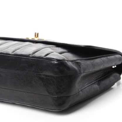 Chanel Lambskin Vertical Quilted Medium Single Flap Black 8 of 15