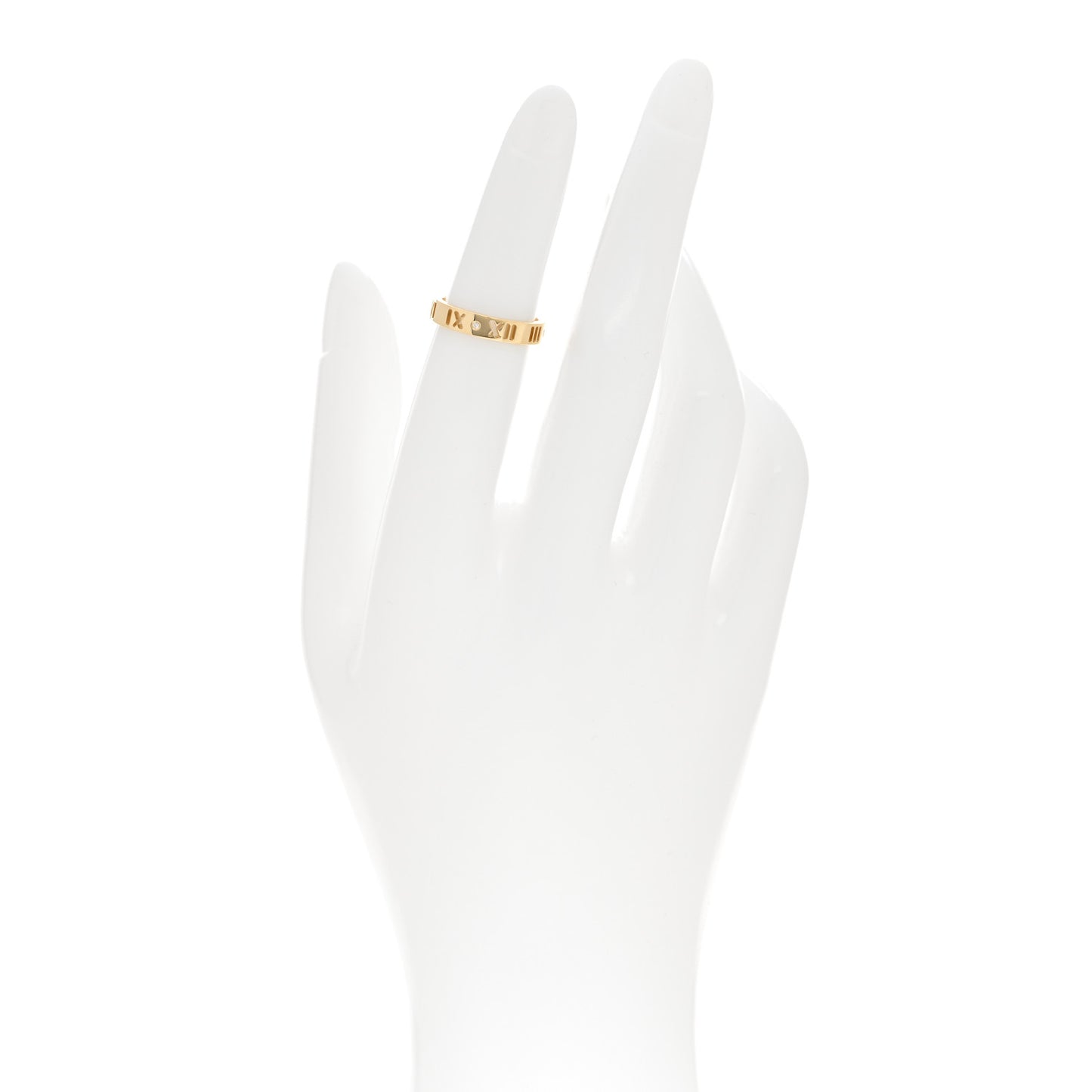 18K Yellow Gold Diamond Atlas Pierced Ring 47 4