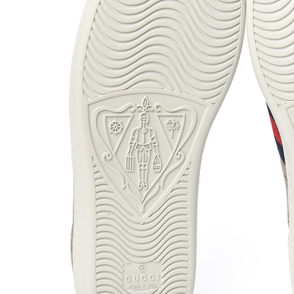 Gucci GG Supreme Monogram Womens Ace Low-Top Sneaker 37.5 Beige 6 of 9