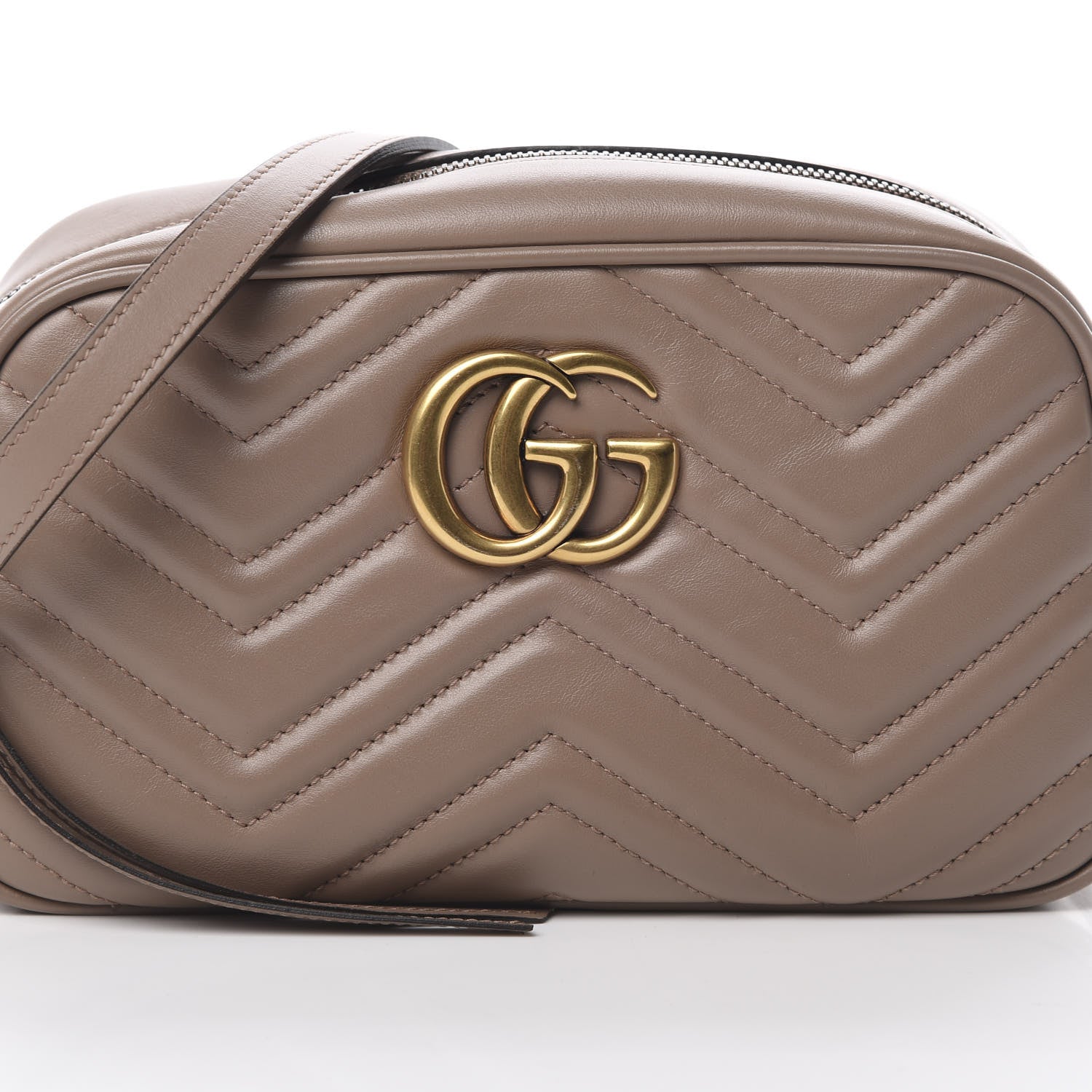 Gucci Calfskin Matelasse Small GG Marmont Chain Shoulder Bag Porcelain Rose 8 of 11