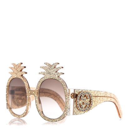 Gucci Acetate Pineapple GG0150/S Sunglasses Gold 1 of 6