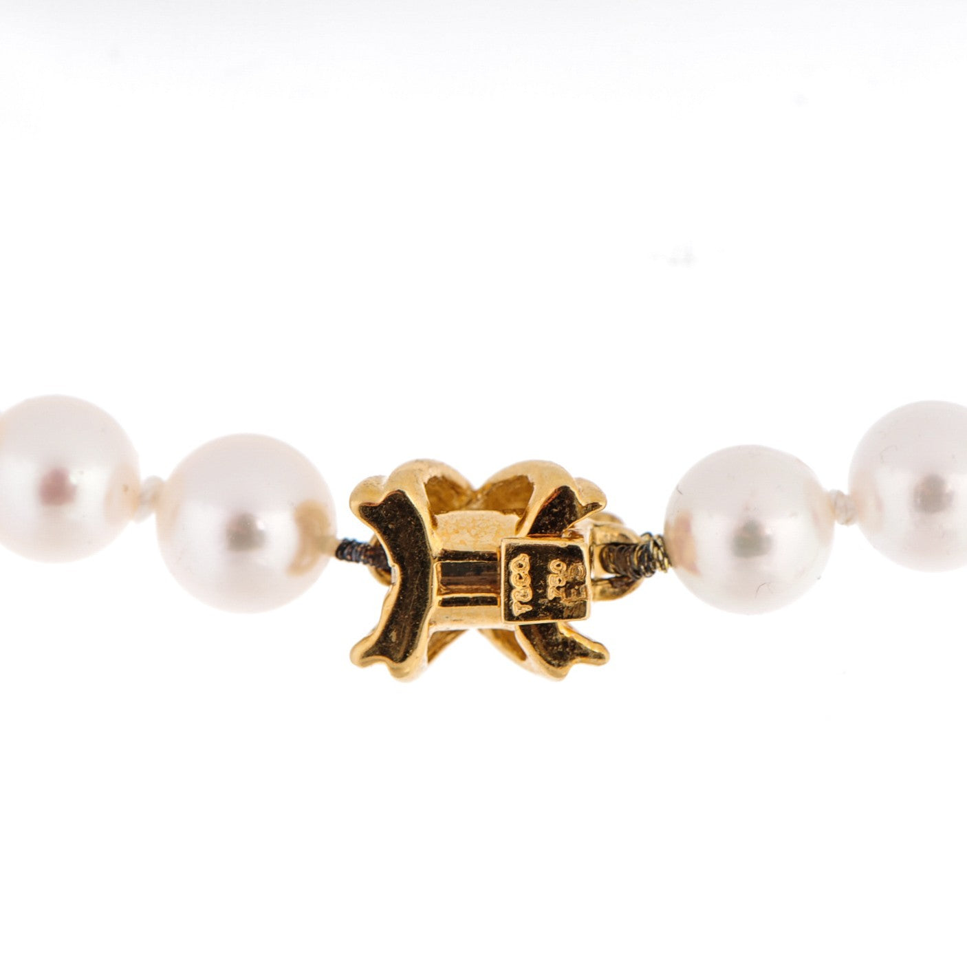 18K Yellow Gold 6.5mm Akoya Cultured Pearl Signature Necklace