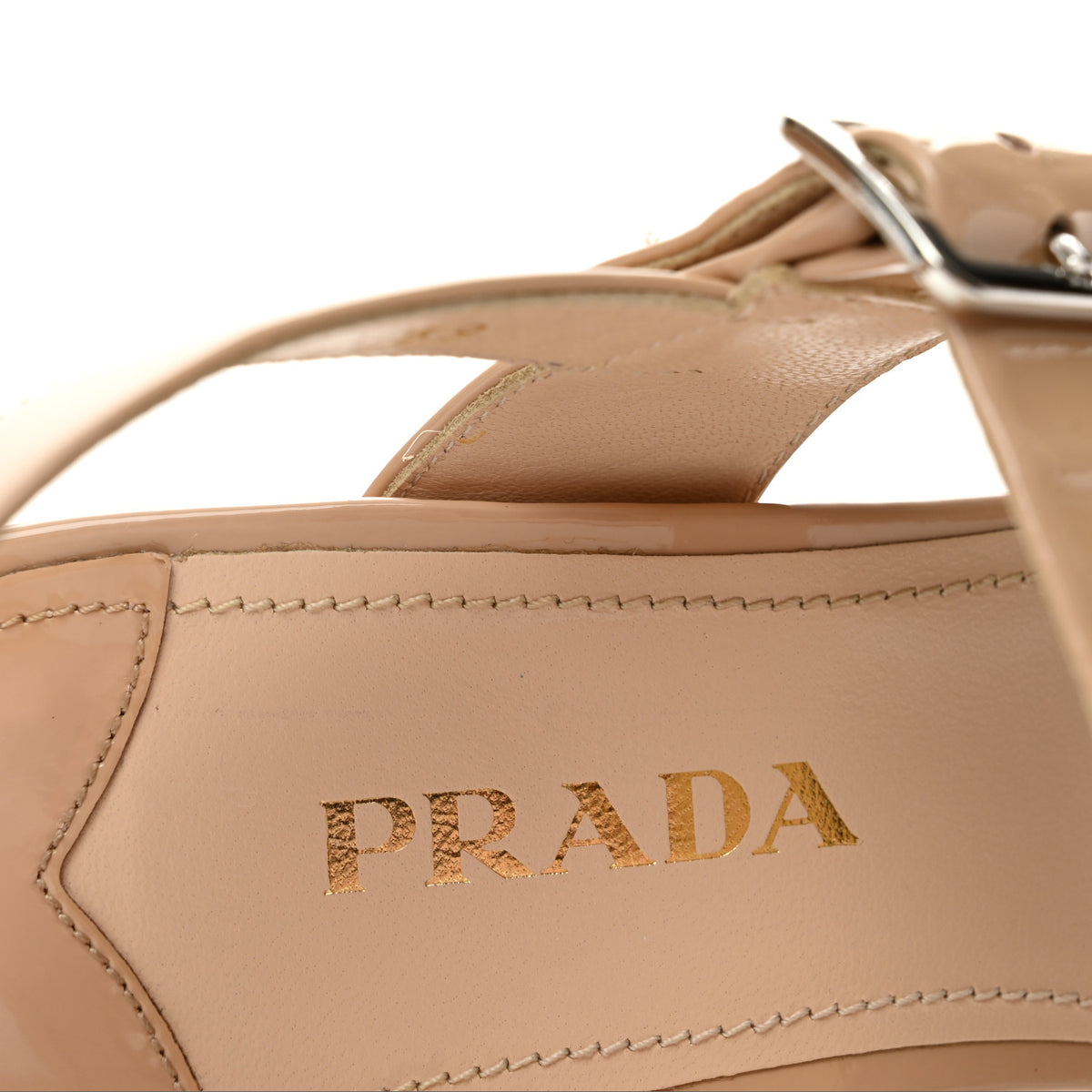 Prada Patent Platform Sandals 39 Cipria 9 of 10