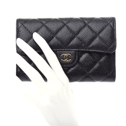 Chanel Caviar Quilted Medium Flap Wallet Black 2 of 9