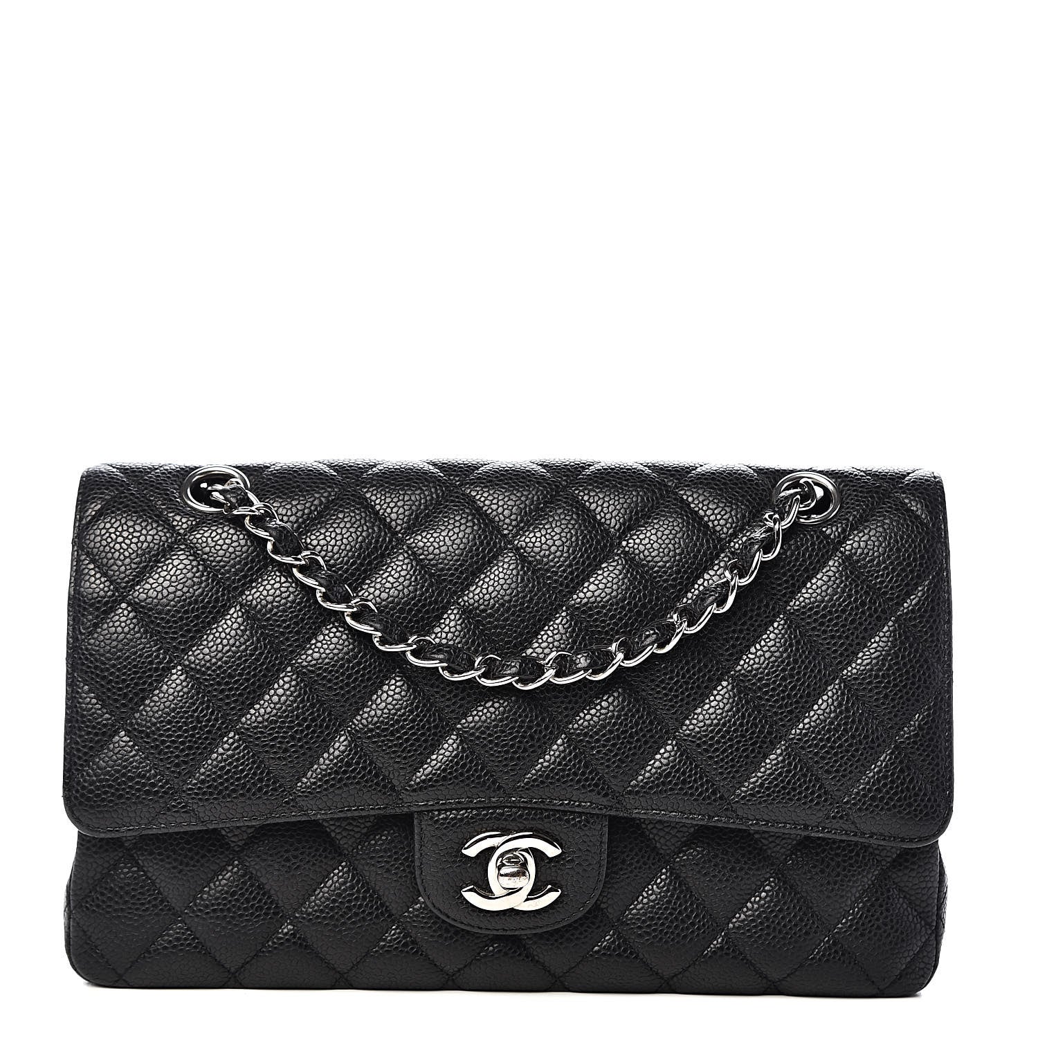 Chanel Caviar Quilted Medium Double Flap Black 1 of 12